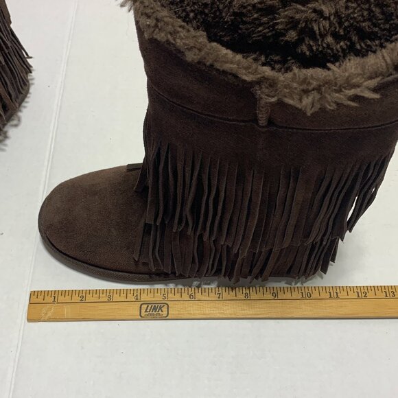 Firefly Womens Brown Suede Fringe Boots Size 9 - Picture 11 of 11